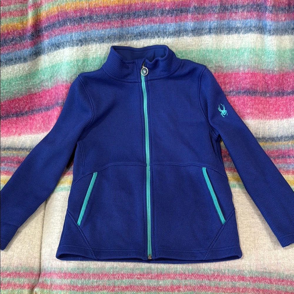 Spyder Royal Blue Jacket with Aqua Details